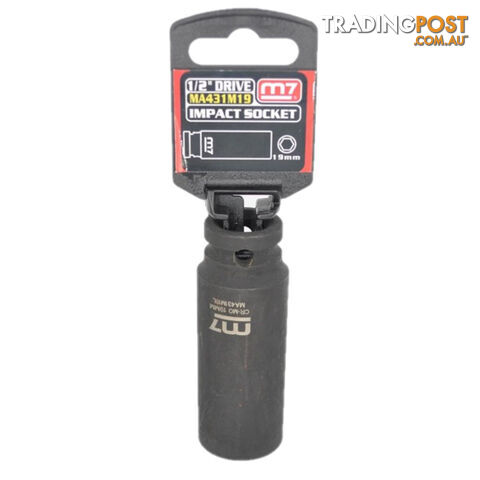 Impact Deep Socket 1/2" DR 6 Point 19MM M7 M7-MA431M19