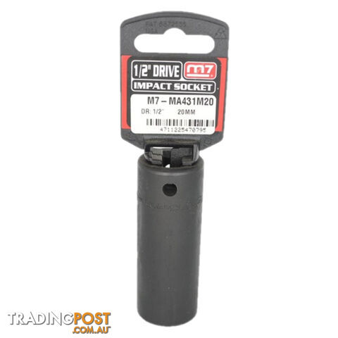 Impact Deep Socket 1/2" DR 6 Point 20MM M7 M7-MA431M20