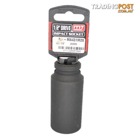 Impact Deep Socket 1/2" DR 6 Point 26MM M7 M7-MA431M26