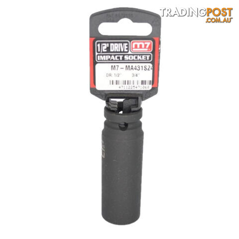 Impact Deep Socket 1/2" DR 6 Point 3/4 M7 M7-MA431S24