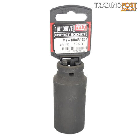 Impact Deep Socket 1/2" DR 6 Point, 1-1/16 M7 M7-MA431S34