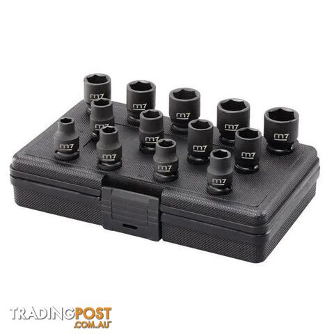 Impact socket set 13 pce 1/2" drive 7/16" - 1-1/4" M7 M7-MB44013S