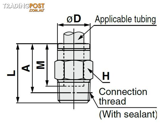 6mm STRAIGHTS KQ2H06-03NS1 6 x 3/8