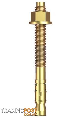 Zinc Yellow Passivate Finish Clawbolt (Wedge Anchor) Class 4.6 Metric Hobson