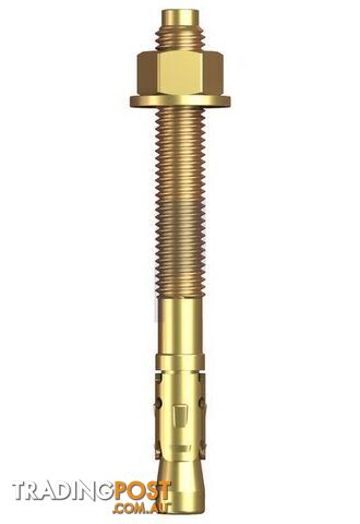 Zinc Yellow Passivate Finish Clawbolt (Wedge Anchor) Class 5.8 Metric Hobson