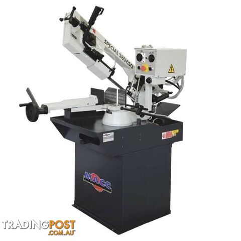 Bandsaw 220mm Cap Swivel Head RH Mitre 240V Single Phase Hyd Down Feed MACC...