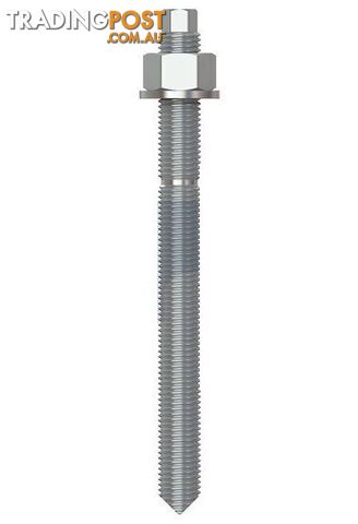 316 Stainless Finish Stud Chemical Anchor Kit (External Hex) Chisel Point Metric...
