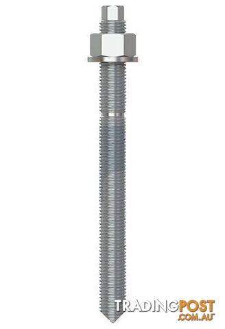 316 Stainless Finish Stud Chemical Anchor Kit (External Hex) Chisel Point Metric...