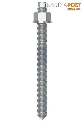 316 Stainless Finish Stud Chemical Anchor Kit (External Hex) Chisel Point Metric...