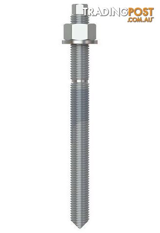 Hot Dip Galvanised Finish Stud Chemical Anchor Kit (External Hex) Chisel Point...