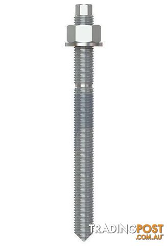Hot Dip Galvanised Finish Stud Chemical Anchor Kit (External Hex) Chisel Point...