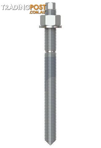 Hot Dip Galvanised Finish Stud Chemical Anchor Kit (External Hex) Chisel Point...