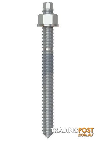Hot Dip Galvanised Finish Stud Chemical Anchor Kit (External Hex) Chisel Point...