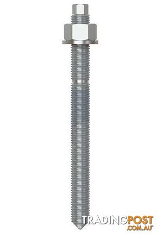 Hot Dip Galvanised Finish Stud Chemical Anchor Kit (External Hex) Chisel Point...