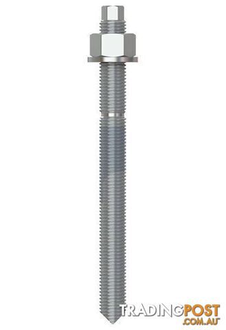 Hot Dip Galvanised Finish Stud Chemical Anchor Kit (External Hex) Chisel Point...