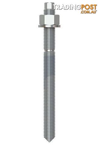 Hot Dip Galvanised Finish Stud Chemical Anchor Kit (External Hex) Chisel Point...
