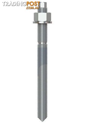 Hot Dip Galvanised Finish Stud Chemical Anchor Kit (External Hex) Chisel Point...