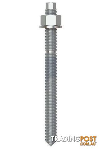 Hot Dip Galvanised Finish Stud Chemical Anchor Kit (External Hex) Chisel Point...