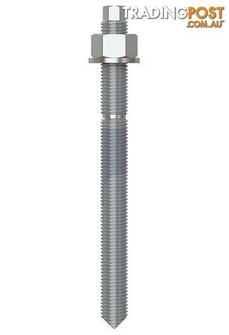 Hot Dip Galvanised Finish Stud Chemical Anchor Kit (External Hex) Chisel Point...