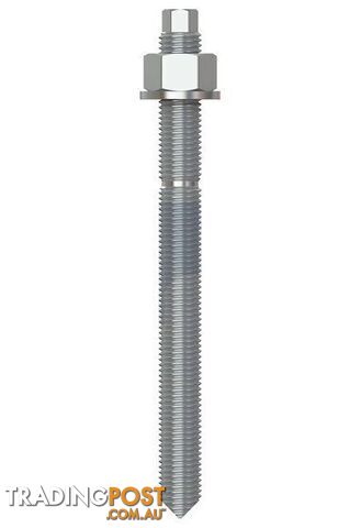 Hot Dip Galvanised Finish Stud Chemical Anchor Kit (External Hex) Chisel Point...