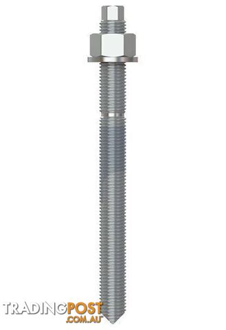 Hot Dip Galvanised Finish Stud Chemical Anchor Kit (External Hex) Chisel Point...