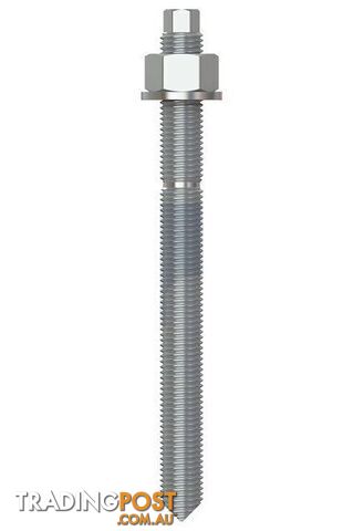 Hot Dip Galvanised Finish Stud Chemical Anchor Kit (External Hex) Chisel Point...