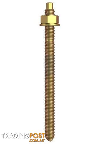 Zinc Yellow Passivate Finish Stud Chemical Anchor Kit (External Hex) Chisel...