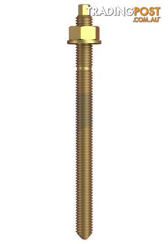 Zinc Yellow Passivate Finish Stud Chemical Anchor Kit (External Hex) Chisel...