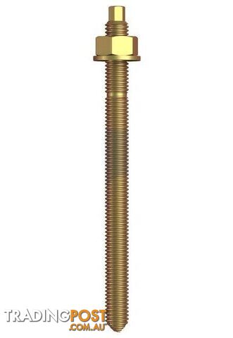 Zinc Yellow Passivate Finish Stud Chemical Anchor Kit (External Hex) Chisel...