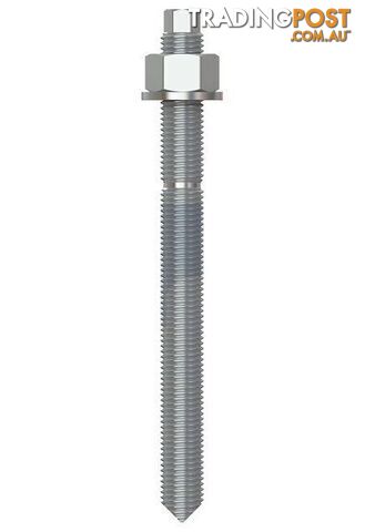 Hot Dip Galvanised Finish Stud Chemical Anchor Kit (External Hex) Chisel Point...