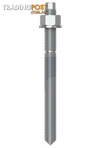 Hot Dip Galvanised Finish Stud Chemical Anchor Kit (External Hex) Chisel Point...