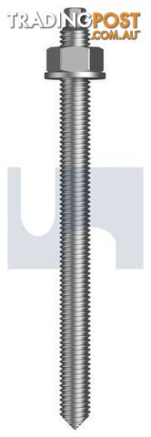 Hot Dip Galvanised Finish Stud Chemical Anchor Kit (External Hex) Chisel Point...