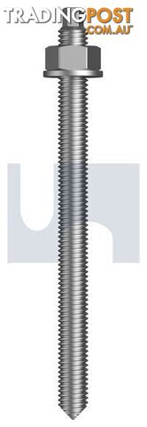 Hot Dip Galvanised Finish Stud Chemical Anchor Kit (External Hex) Chisel Point...