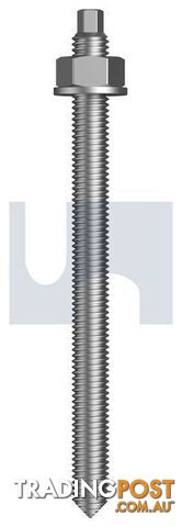 Hot Dip Galvanised Finish Stud Chemical Anchor Kit (External Hex) Chisel Point...