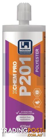 XCHEM Pro P201 Polyester Cartridge Adhesive 420ml Hobson MCCP201420