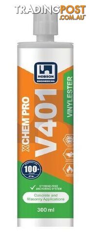 XChem Pro V401 Vinylester Cartridge Adhesive 300ml Hobson MCCV401300