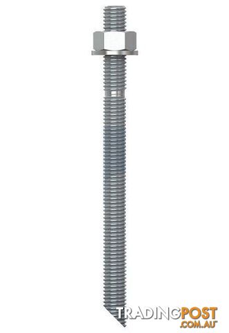 316 Stainless Finish Stud Chemical Anchor Kit (Flat Top) Angle Point Metric...