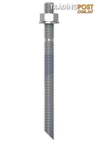 316 Stainless Finish Stud Chemical Anchor Kit (Flat Top) Angle Point Metric...