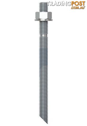 316 Stainless Finish Stud Chemical Anchor Kit (Flat Top) Angle Point Metric...