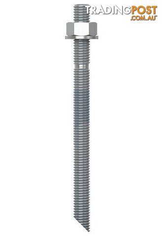 316 Stainless Finish Stud Chemical Anchor Kit (Flat Top) Angle Point Metric...