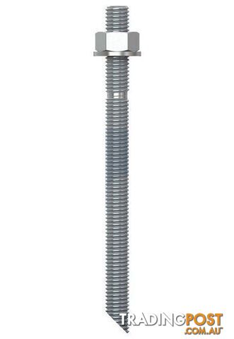 316 Stainless Finish Stud Chemical Anchor Kit (Flat Top) Angle Point Metric...