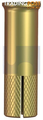Zinc Yellow Passivate Finish Drop-In-Anchor With Lip Knurled Body Metric Hobson