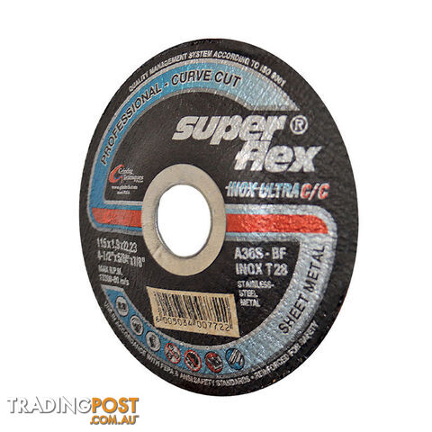 Cutting Disc 5" 125x2.1x22.23mm Curve Cut Superflex inox MGCCID125