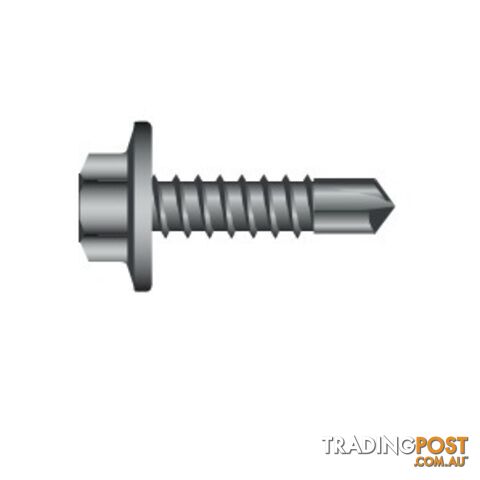 Screw Tek 10g-16mm x 16mm HEX B8(Cat5) MHC8100168 - Pkt:100