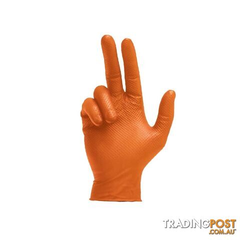 Mack Traction Nitrile Disposable Glove Orange Size X-Large Box of 50