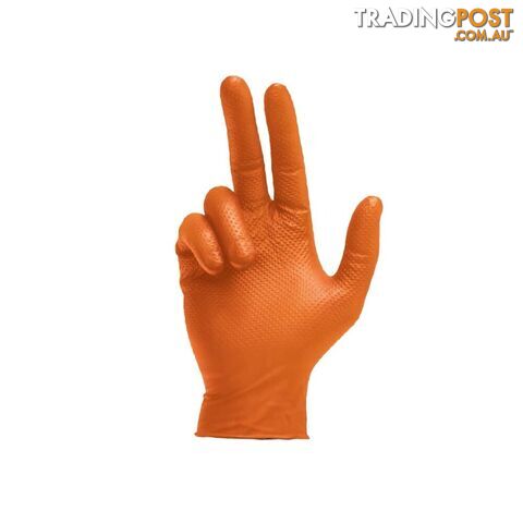 Mack Traction Nitrile Disposable Glove Orange Size 2X-Large Box of 50