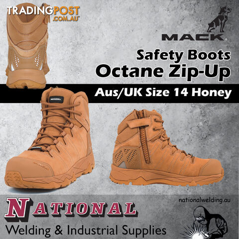Safety Boots Octane Zip-Up Aus/UK Size 14 Honey Mack MKOCTANEZHHF140 - photo 2 of 5