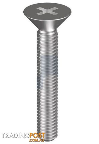 304 Stainless Finish Metal Thread Countersunk Phillips Imperial Hobson