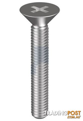 304 Stainless Finish Metal Thread Countersunk Phillips Imperial Hobson