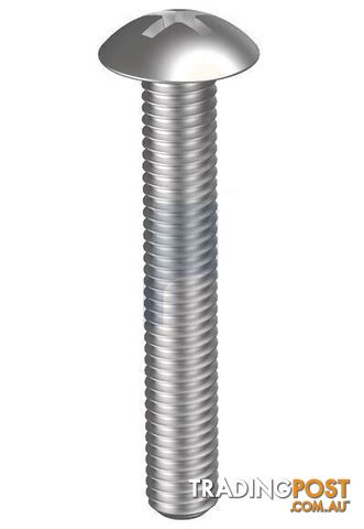 304 Stainless Finish Metal Thread Mushroom Phillips Metric Hobson